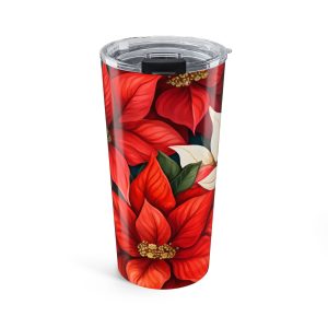Christmas Poinsettia Travel Mug/Tumbler 20oz