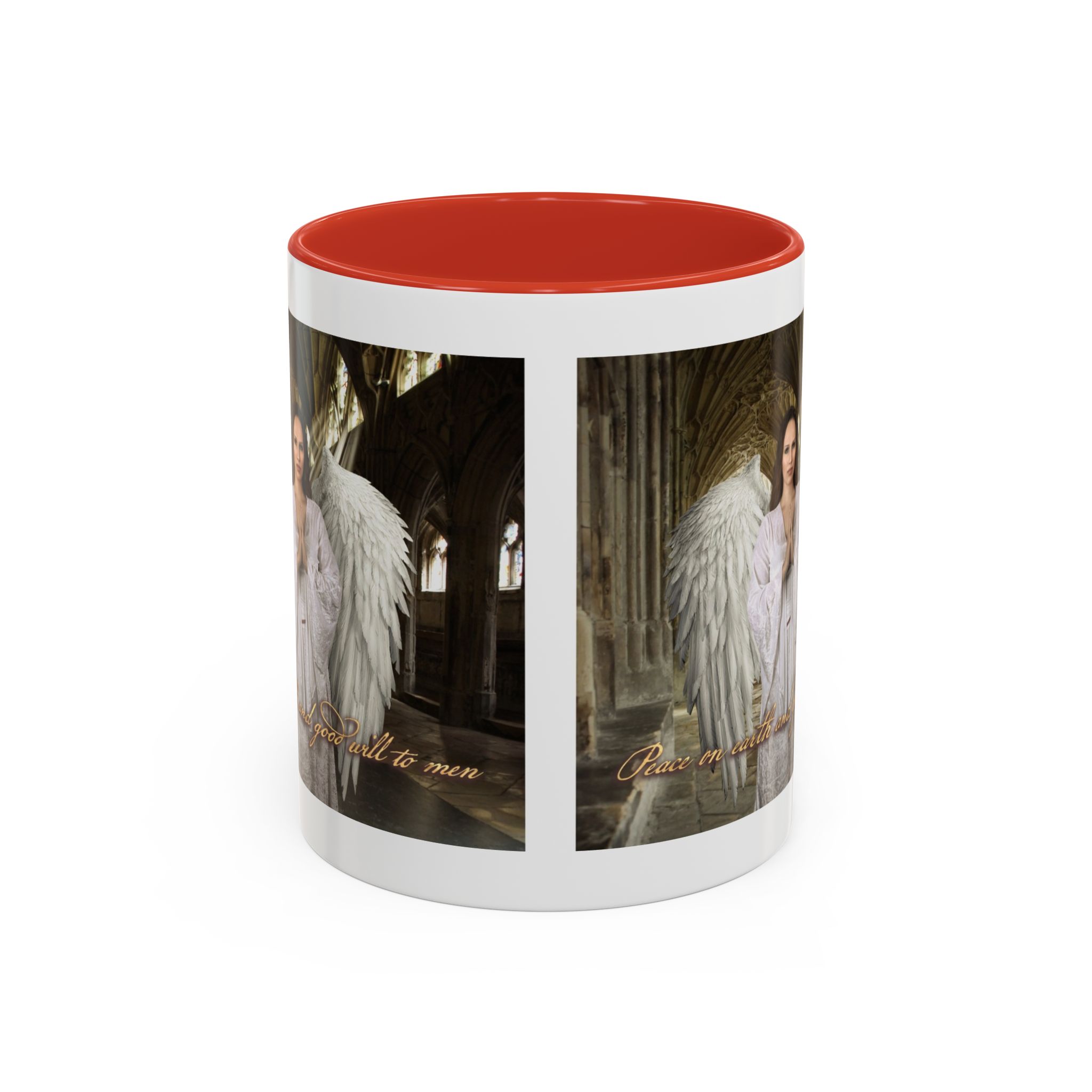 "Peace on Earth and good will to men" Accent Coffee Mug, 11oz - Image 4