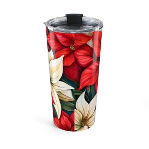Christmas Poinsettia Travel Mug/Tumbler 20oz