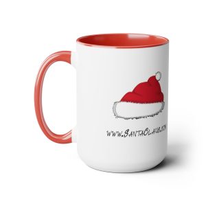 www.SantaClaus.com Ceramic 15oz Coffee Mug