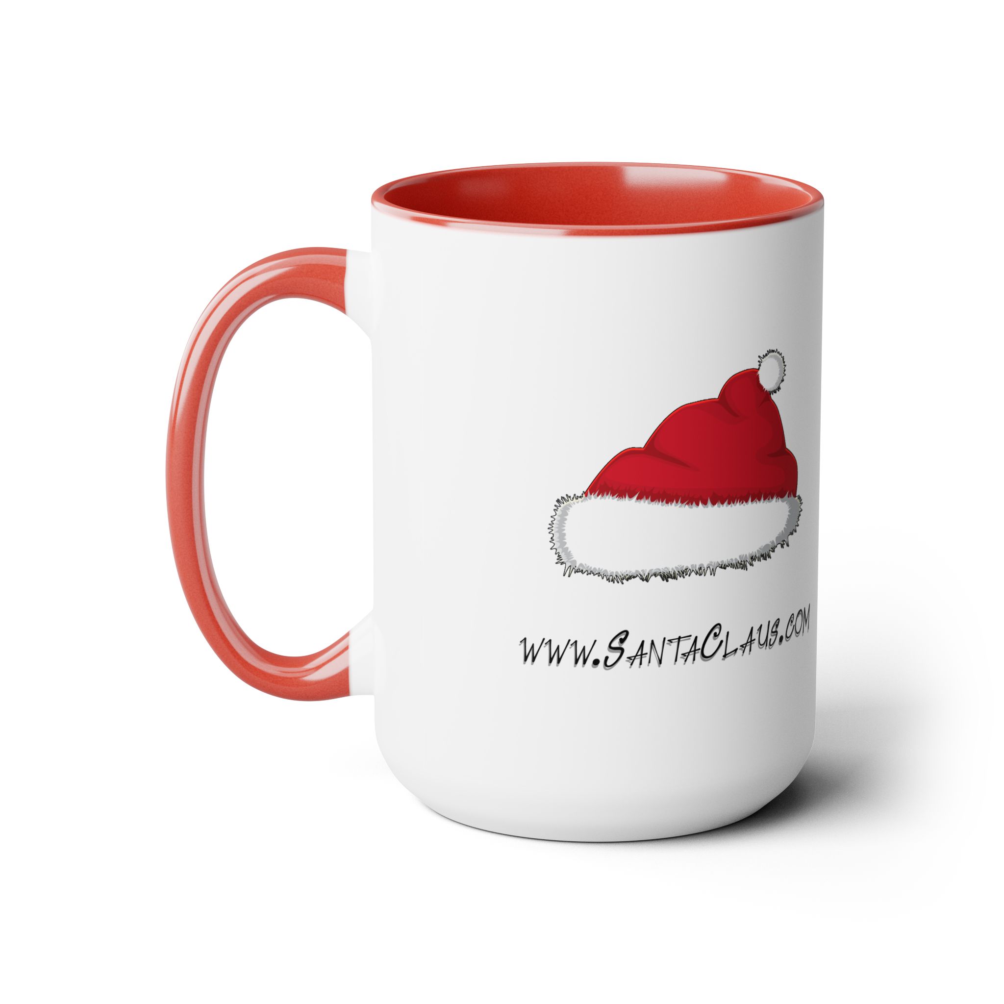 www.SantaClaus.com Ceramic 15oz Coffee Mug