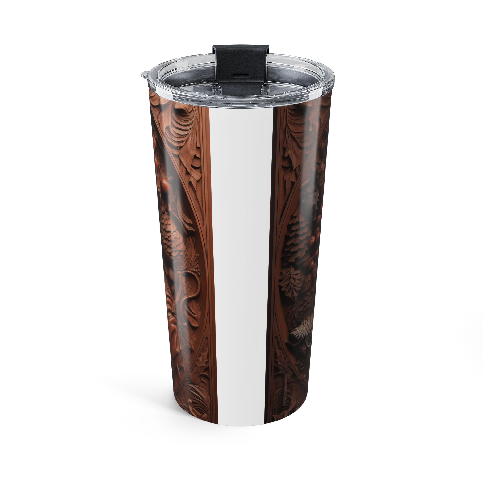 3D Engraved Leather Look Christmas Santa (Design 1) 20oz Tumbler/Travel Mug