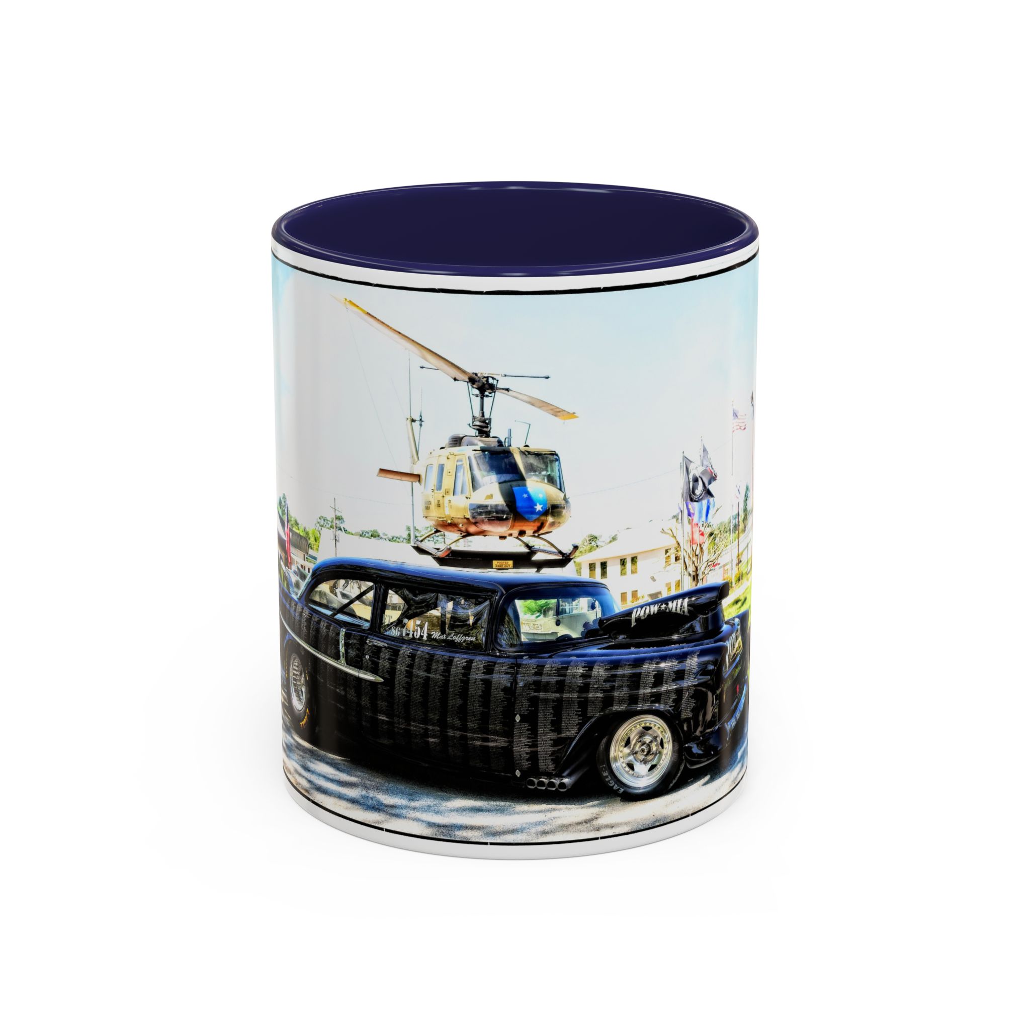 Max Loffgren's POW-MIA Tribute '55 Chevy-Accent Coffee Mug, 11oz